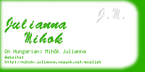 julianna mihok business card